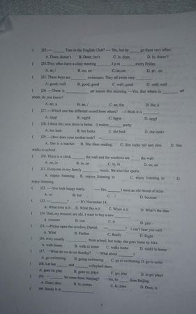 英语选择题100道答案
,解20道英语选择题图4