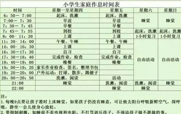 星期一到星期天的作业时间表
,周末作息时间表手抄报图1