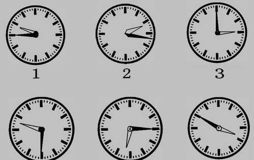 6点5分的两种表达方式
,用英语表达下列时间: 1:45 2:30 5:14 7:20图1