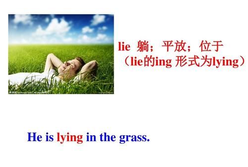 为什么用lying不用lie
,lie lay lied laid的区别图4