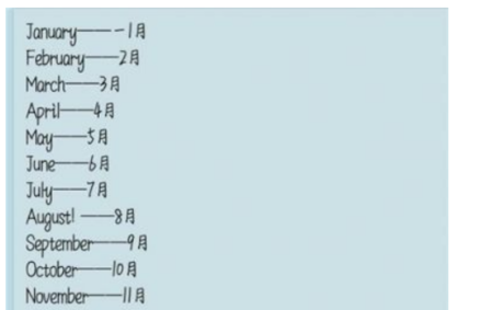 一月到十二月的英语口诀
,一月到十二月英语怎么记忆图1