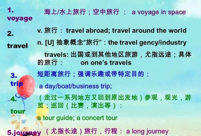 trip和travel和tour的共性
,travel,trip,tour的区别图1