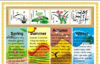 以四季为主题的手抄报英语
,关于四季英语小报内容资料图5