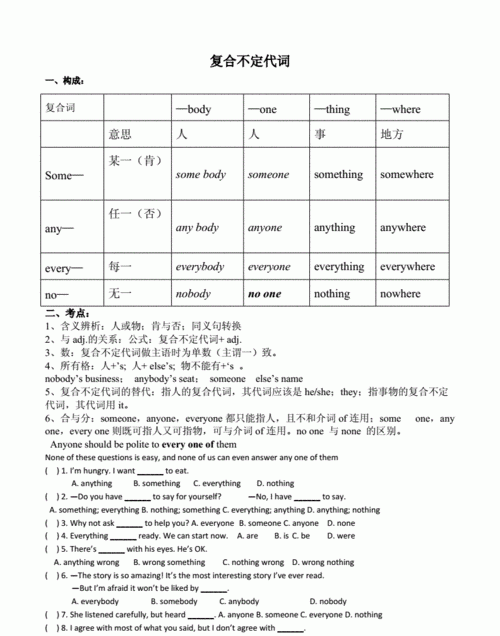 不定代词初中考点
,不定代词的两个考点图4