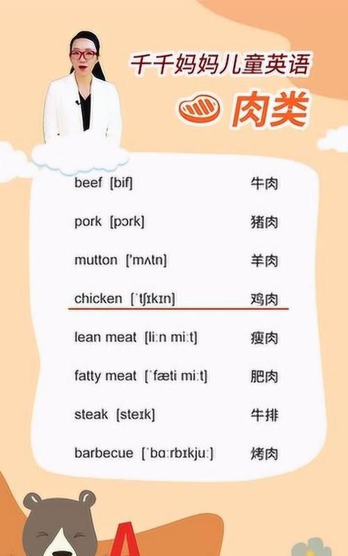 20个肉类的英语单词
,关于肉类的英语单词图1