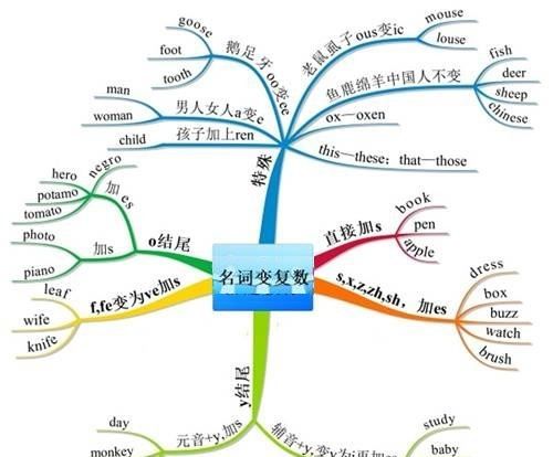 七年级英语名词分类思维导图
,英语名词单复数思维导图六年级图1