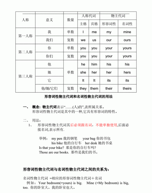 代词的各种形式和用法表
,英语中代词的用法图2