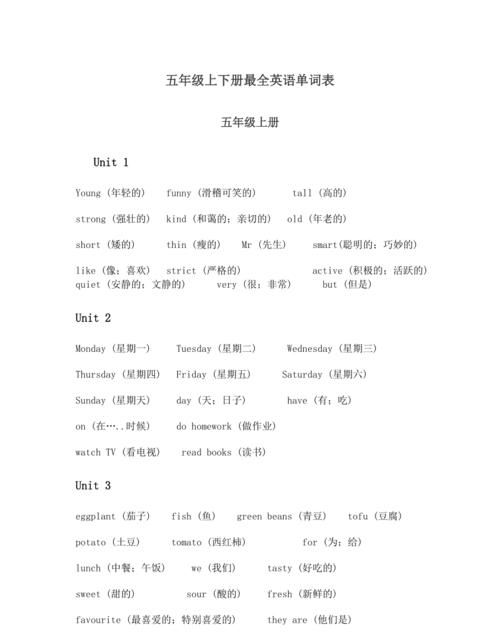 三至五年级的英语单词总结
,人教版三至五年级英语单词和句子图2