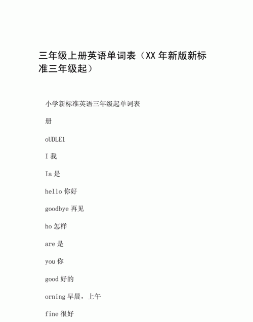 三年级英语单词怎么念上册
,冀教版三年级上册英语字母及相关单词图3