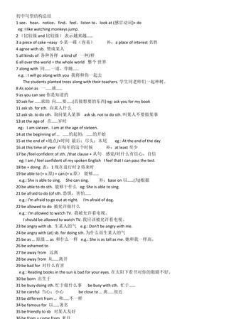 初中英语基本句型归纳
,初中少儿英语常见的九大基本句型有哪些图4