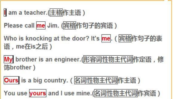 初中英语人称代词表格
,英语指示代词表格归类图3