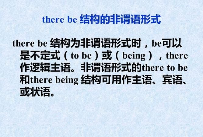 therebe句型后面的非谓语
,there be句型中非谓语动词的用法图1