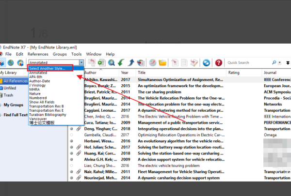 下载的style怎么弄到endnote
,怎么在endnote导入新的参考文献图6
