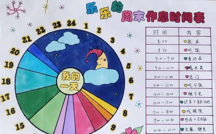 一个星期的作息时间表
,小学六年级周末作息时间表图3