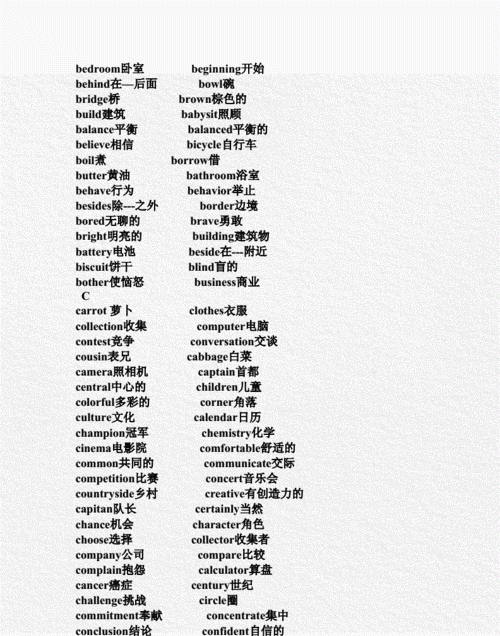 初中英语6000个基础单词
,初中英语单词必备图2