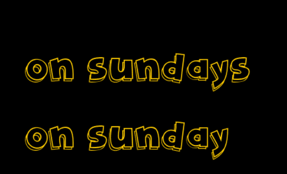 on sunday和on sundays
,on sundays和on the sunday的区别图1