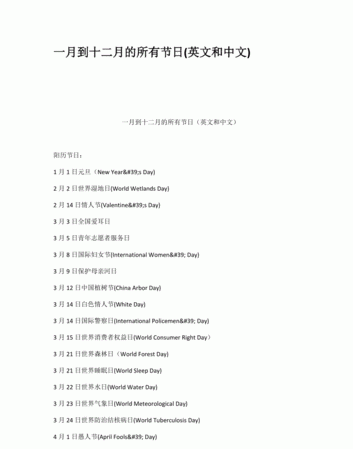 一月份所有节日及英文
,一到十二月对应的节日英文图3