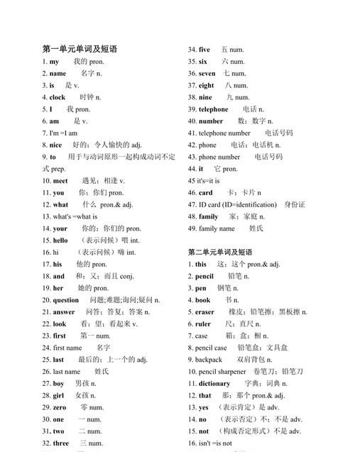 初一上册英语数词
,七年级上册英语人教版知识点总结归纳图3