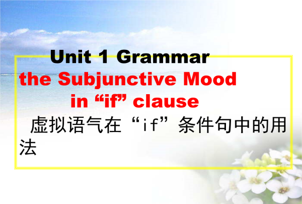 if虚拟条件句写的小诗
,if引导的虚拟语气图1