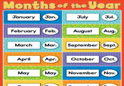 与月份有关的英文
,一年12个月份的英文单词图1