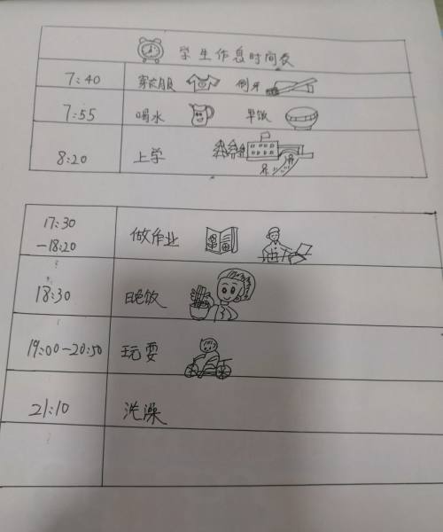 小学生英语作息时间表怎么画
,作息时间表怎么画图8