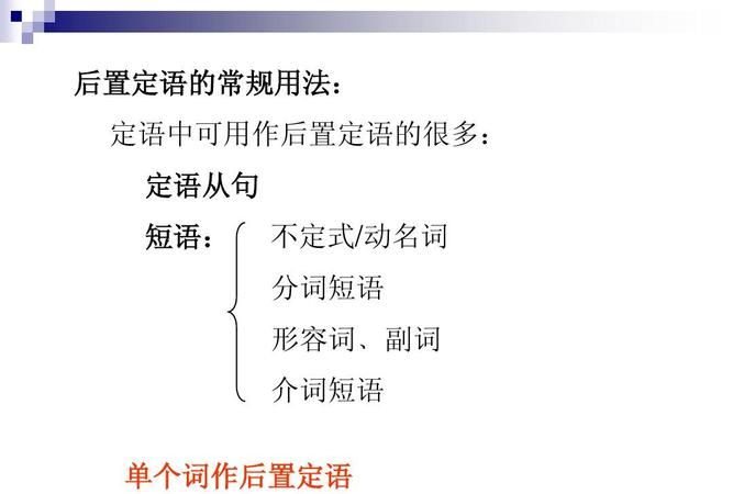 动词分词做后置定语例句
,单个过去分词作后置定语图2