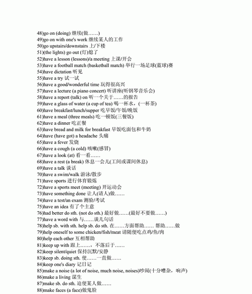 20个动词短语英语带翻译
,考研英语动词短语总结图3