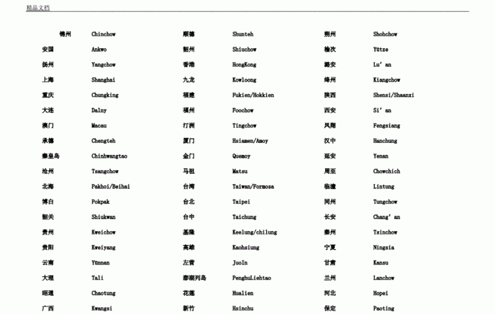 40个常见城市名英文
,中国各大城市英文单词图1