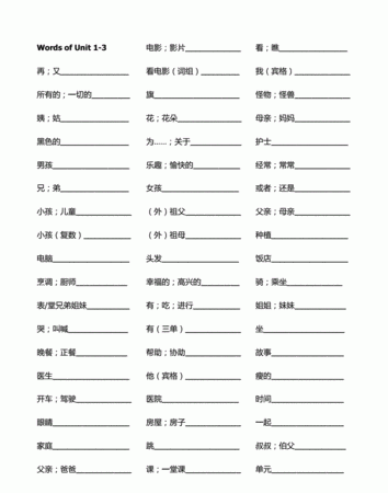 英语词汇题及答案大全
,英语和汉语在词汇搭配方面的差异图4