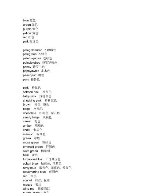 颜色的英文寓意
,英语中的颜色词的特殊含义图2