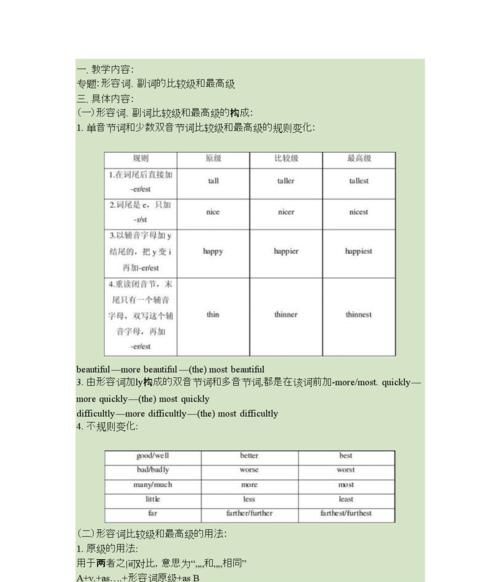 初中英语形容词变副词大全
,特殊的形容词变副词有哪些图4