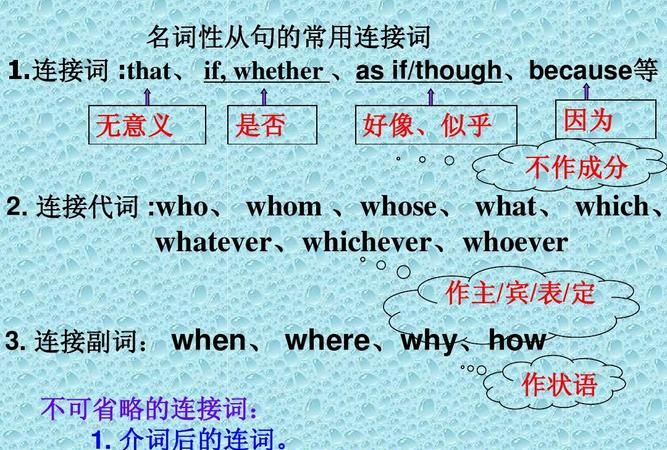 名词性从句that和whether
,名词性从句中what和which的区别图1