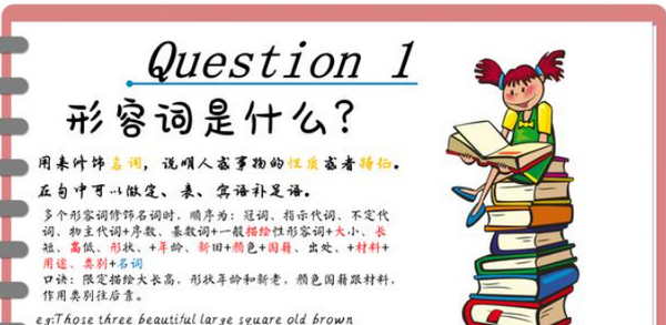 名词前形容词顺序口诀初中
,形容词修饰名词的顺序口诀及举例图4