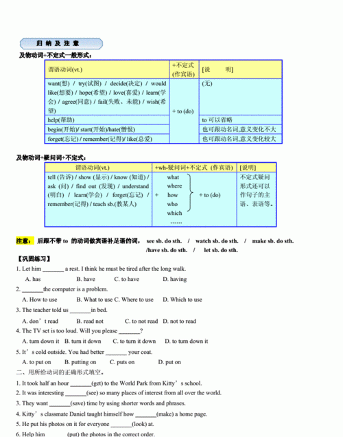 只接不定式作宾语的动词口诀
,哪些动词后面只能加do图2