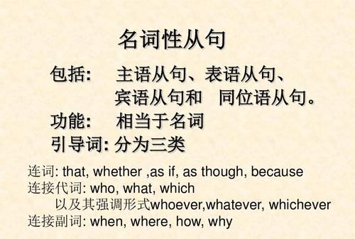 名词性从句连接词表格
,高二英语法之引导名词性从句的连接词图2