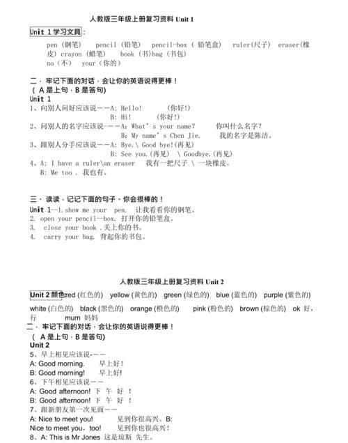 小学英语重点知识点总结归纳