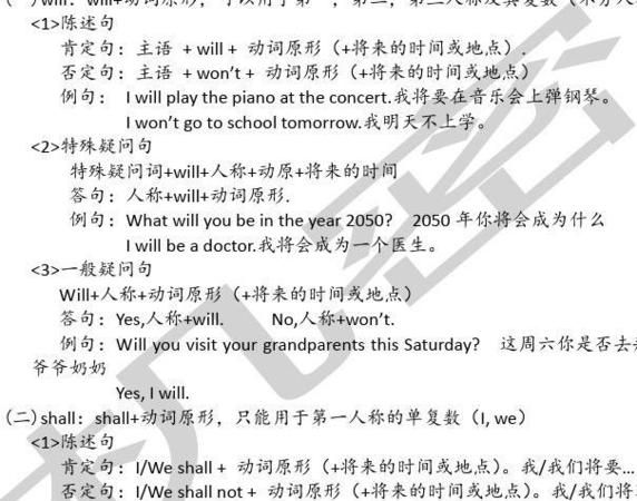 英语一般过去时和一般将来时的思维导图