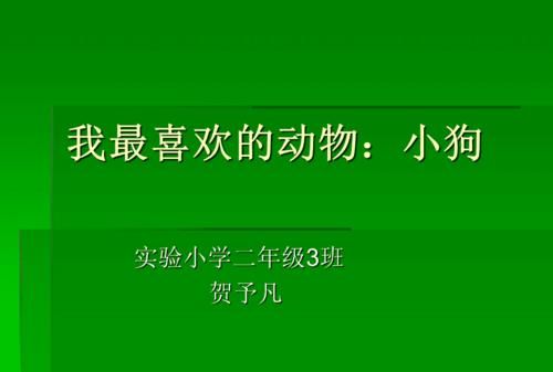 我最喜欢的动物是狗用英语怎么说