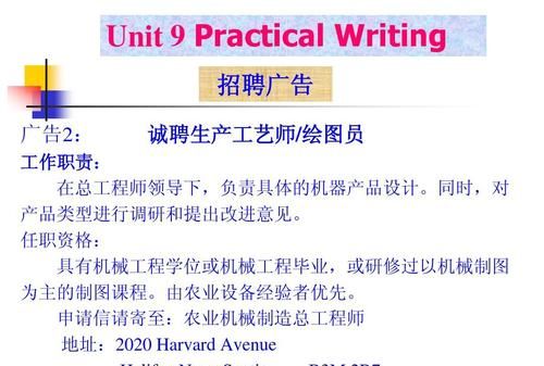 招聘广告怎么写英语作文50字