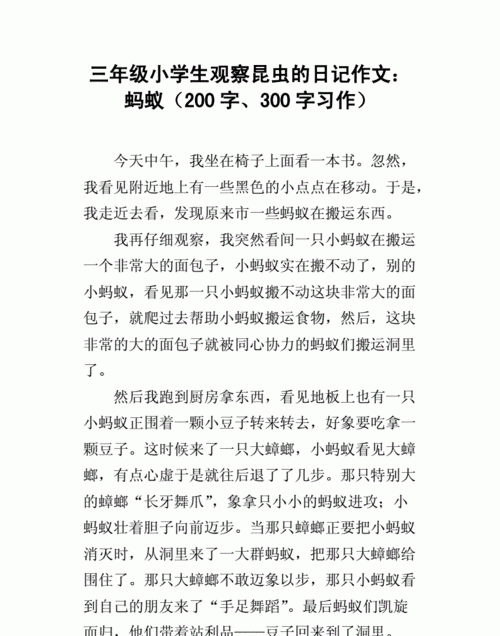 关于昆虫的英语作文50字数量