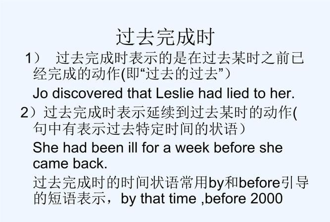 现在完成时和过去时的区别标志