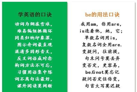 英语语法的口诀38条