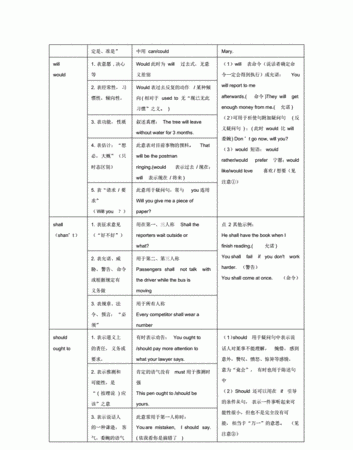 高中英语情态动词的用法