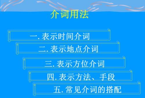 高中英语介词知识点归纳