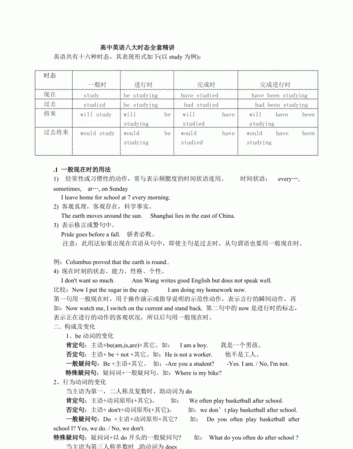 英语语法时态和语态